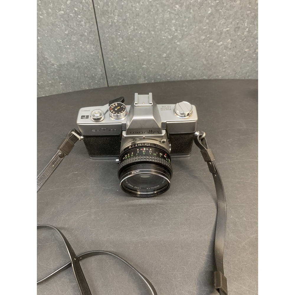 Minolta SRT 100 35mm SLR Camera w/Rokkor -PF 55mm Lens -Untested